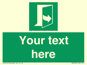 Custom sign safe condition door opens pulling left hand side